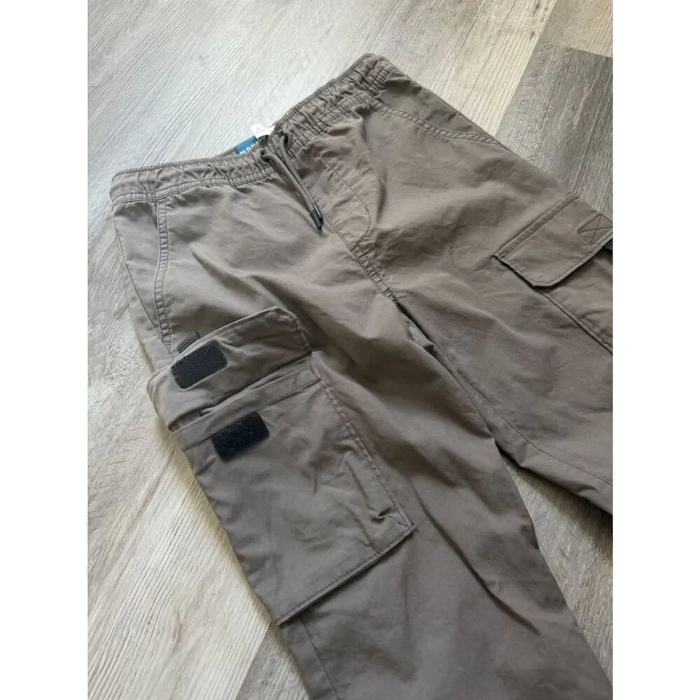 Cargo Pants Quick Dry Tech Taper Boys Large Gray Elastic
